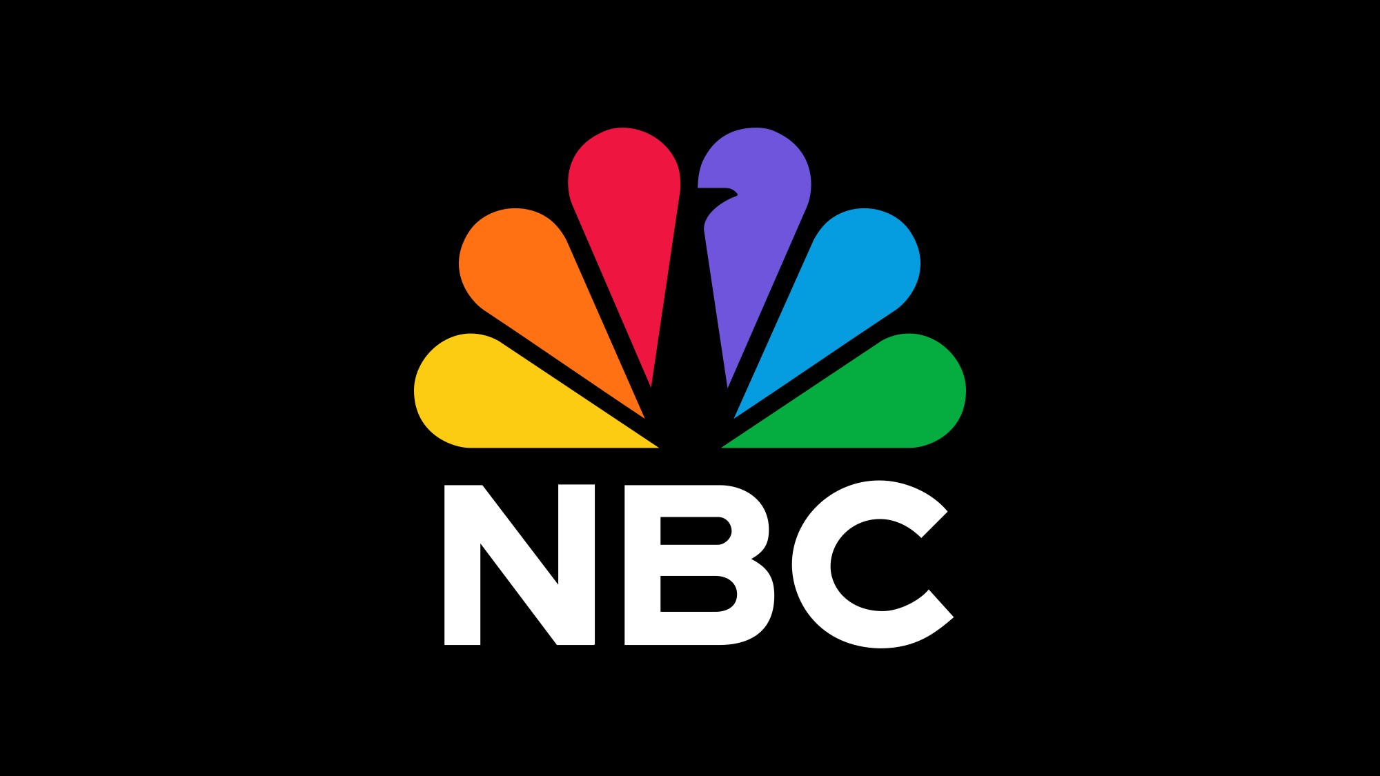 The NBC logo on a black background