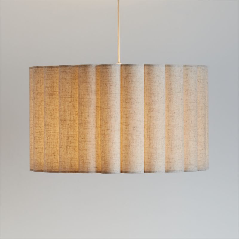 Emme Pleated Linen 23&quot; Kids Pendant Ceiling Light