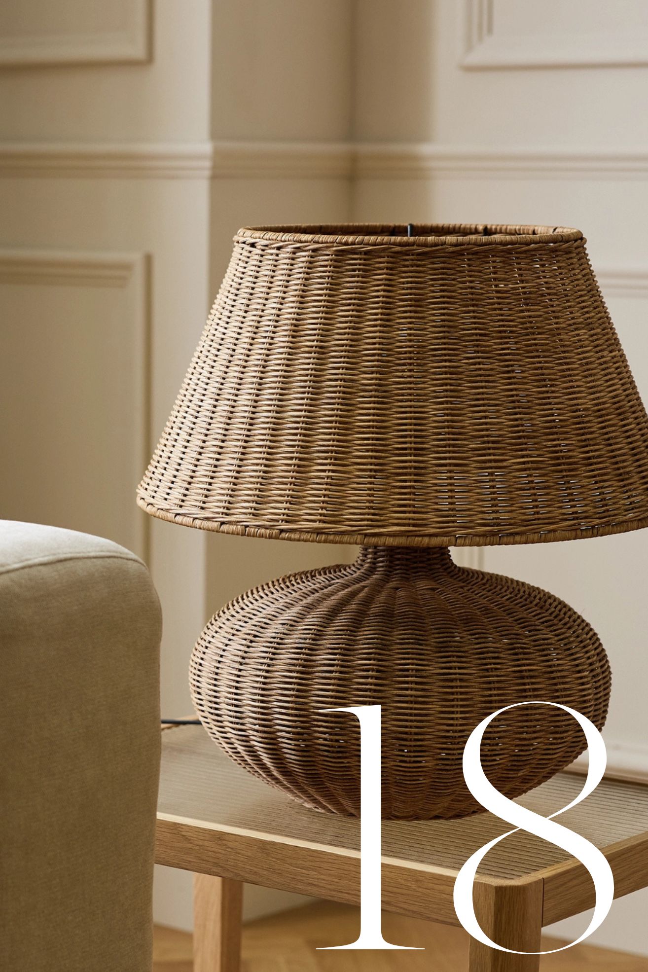 Habitat , Wicker Table Lamp in Natural