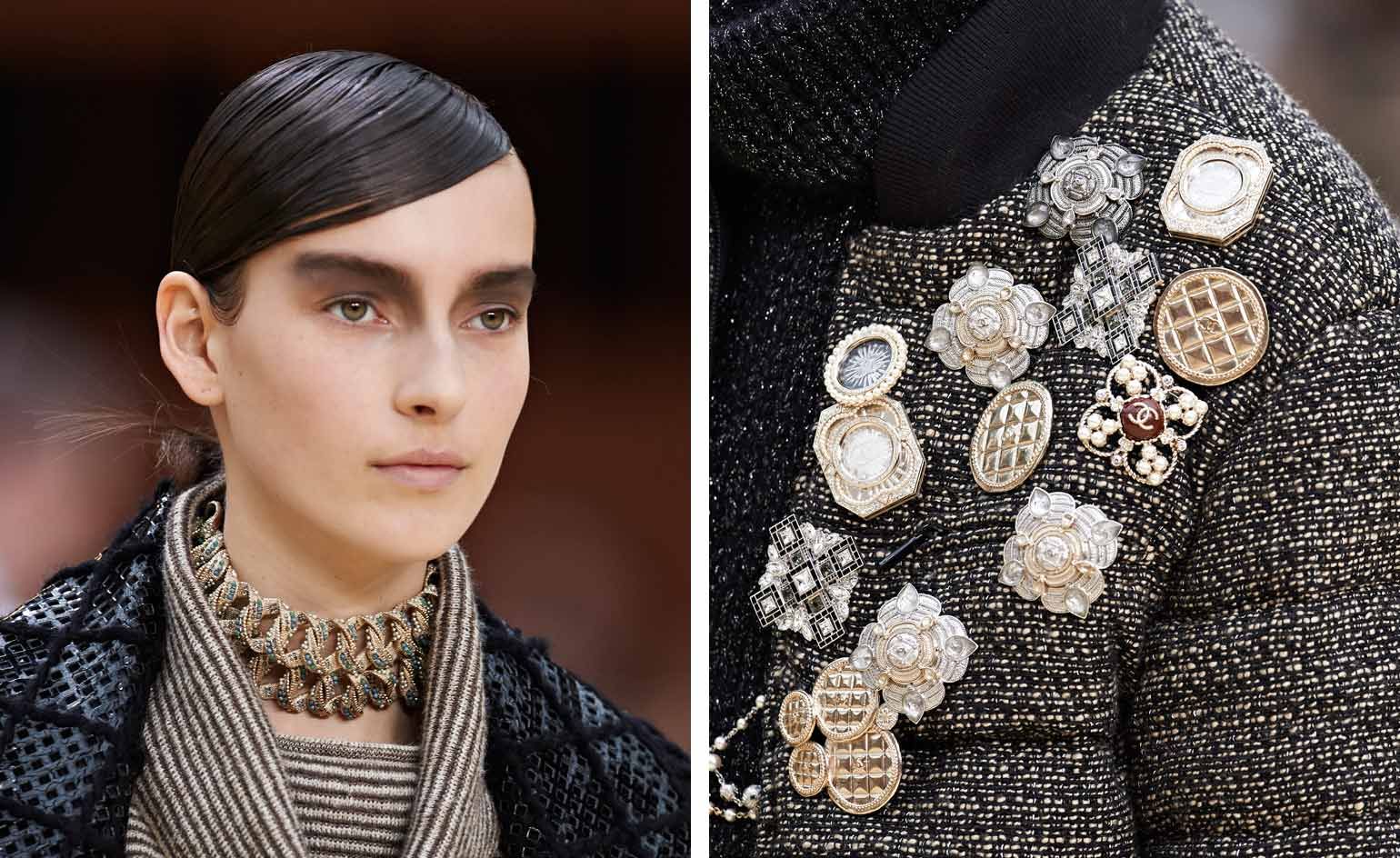 Karl Lagerfeld fashioned costume brooches