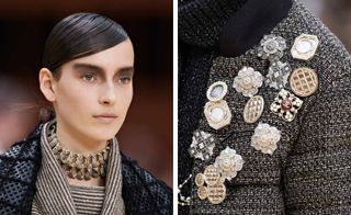 Karl Lagerfeld fashioned costume brooches