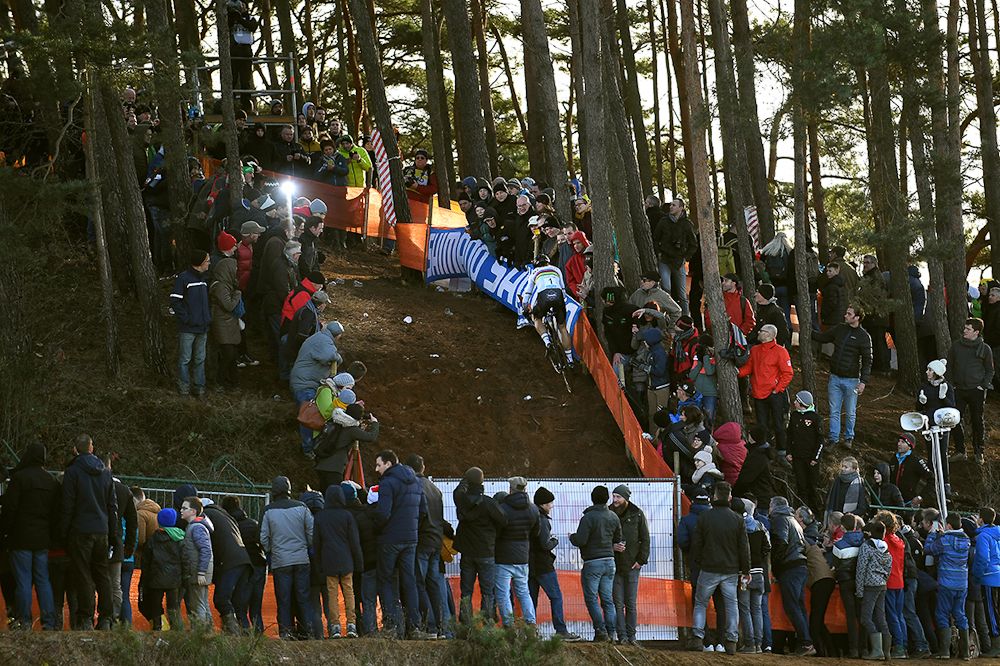 Wout Van Aert on a run-up in Zolder