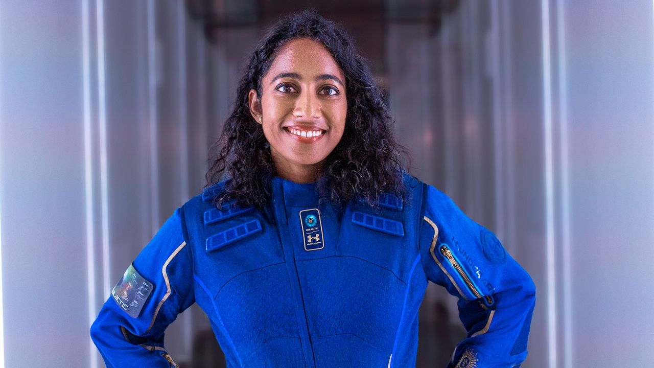 Sirisha Bandla, Vice President of Government Affairs and Research Operations at Virgin Galactic. Bandla will be evaluating the human-tended research experience, using an experiment from the University of Florida that requires several handheld fixation tubes that will be activated at various points in the flight profile.