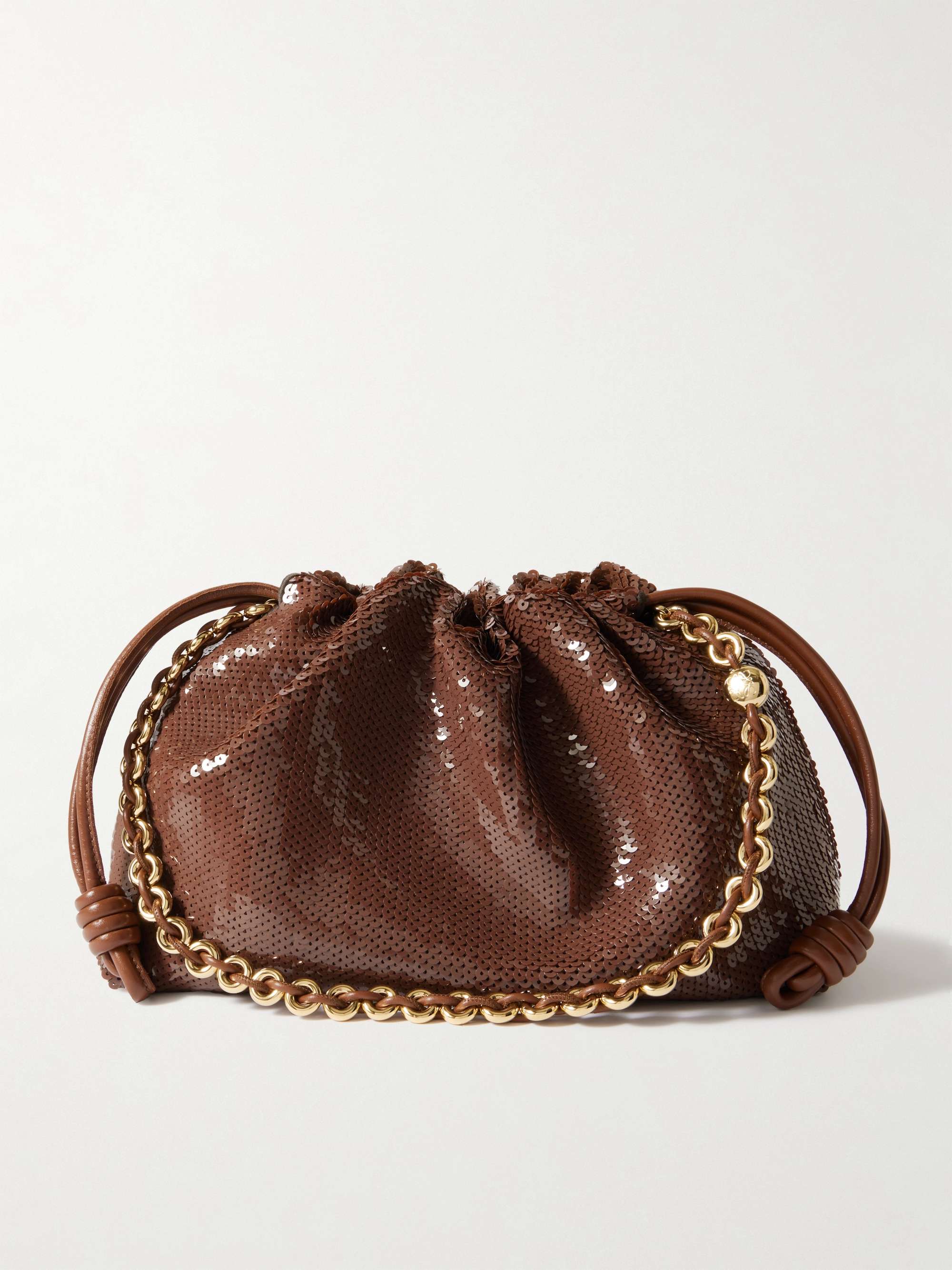Flamenco Sequined Leather Clutch