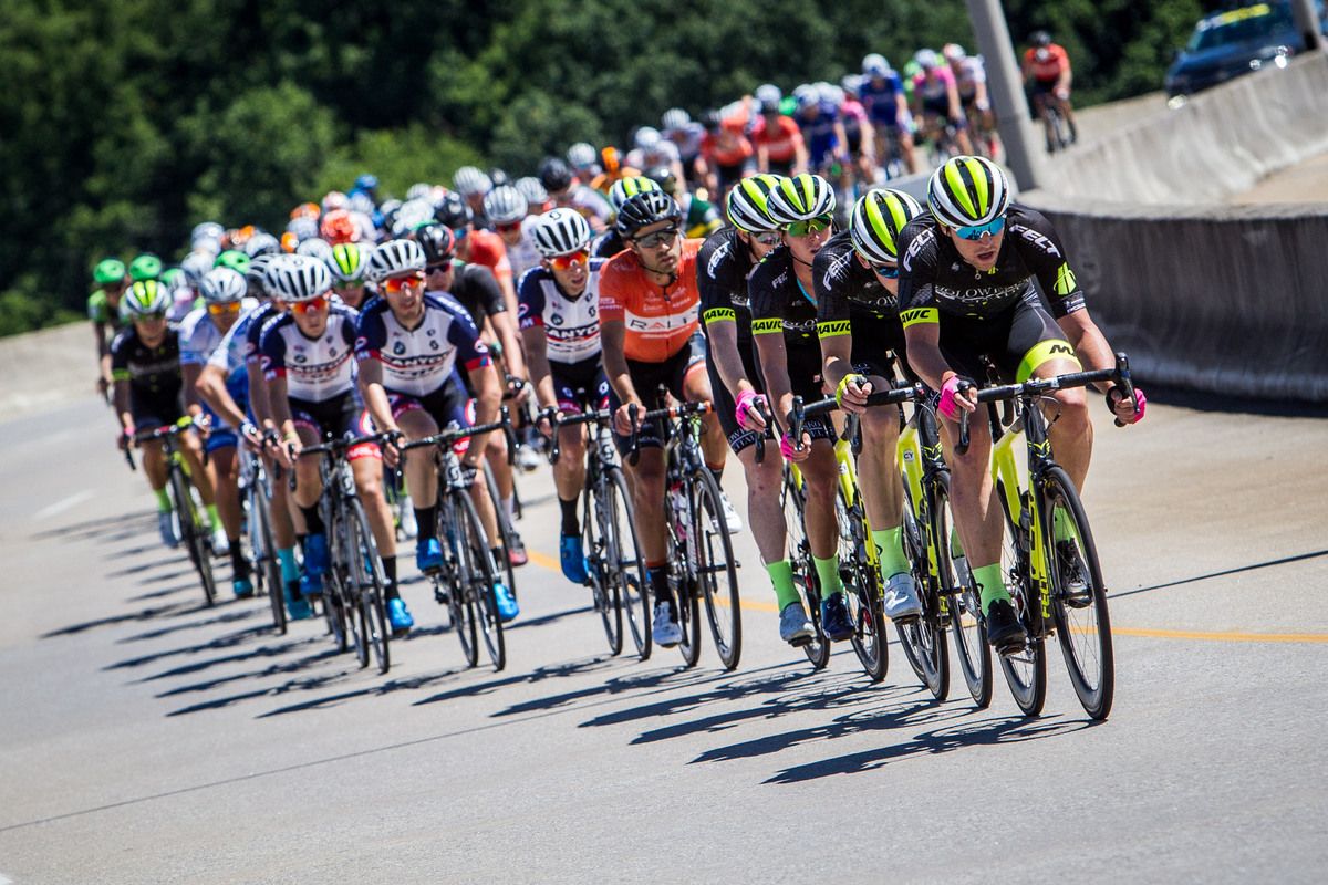 Holowesko comes to the front to chase down the break