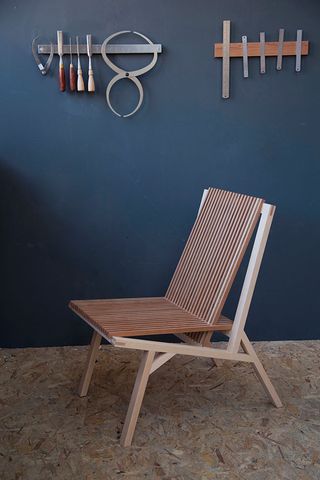 Slatted Chair In The Workshop