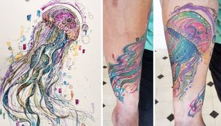 Watercolour tattoo: Joanne Baker