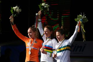 The elite women's podium