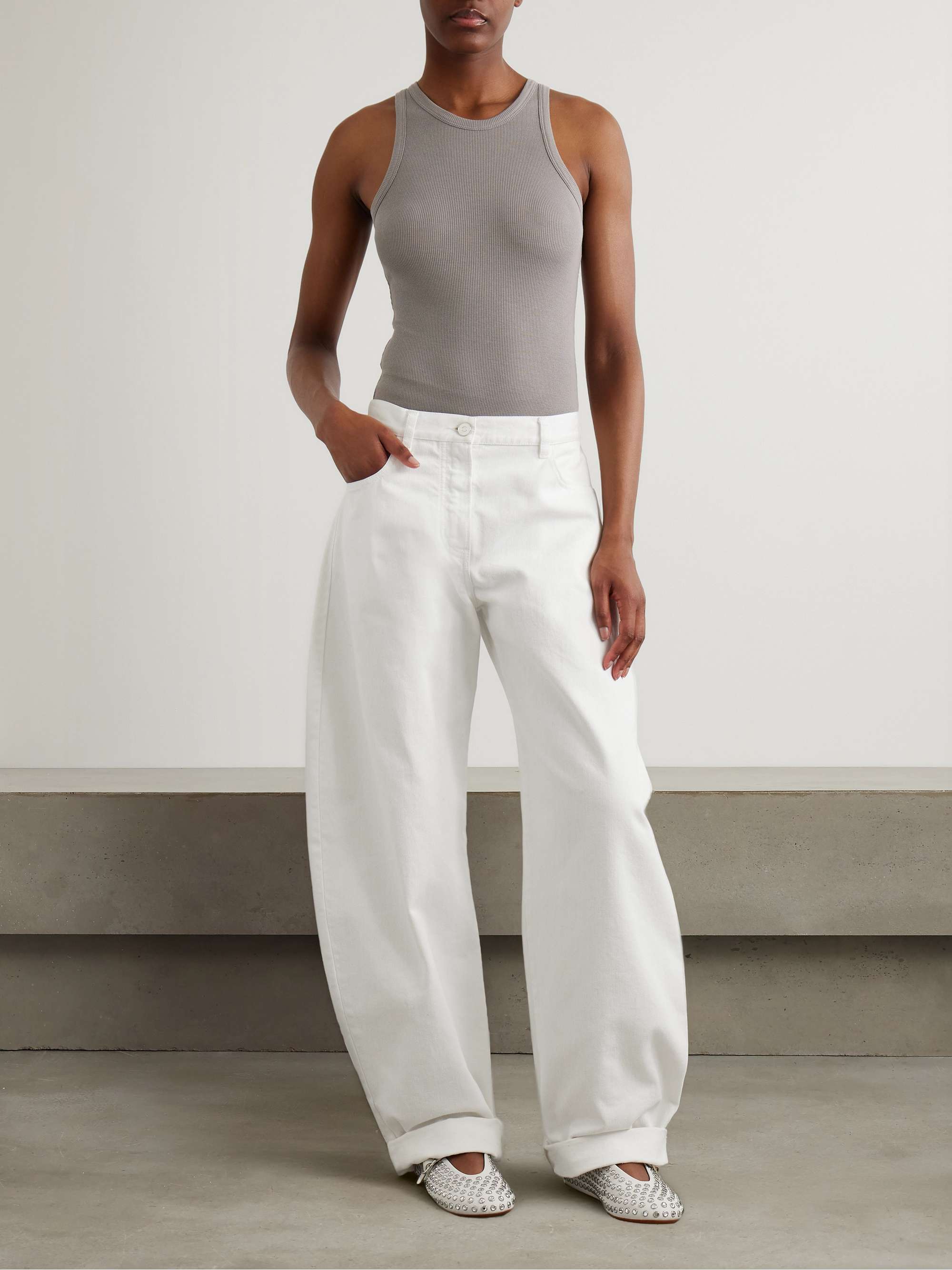 Mid-Rise Barrel-Leg Jeans