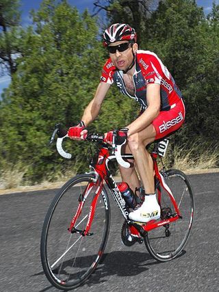Burke Swindlehurst (Bissell) en route to winning the stage five of the 2008 Tour of the Gila.