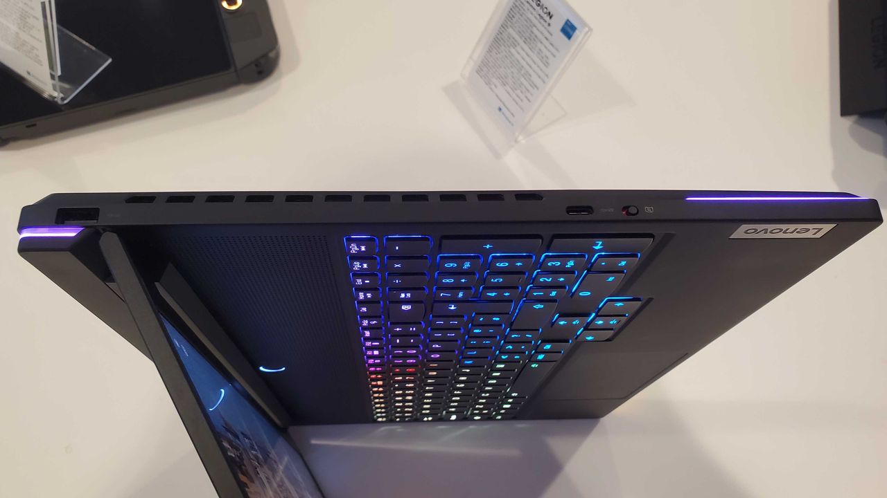 black gaming laptop with rgb lit keyboard