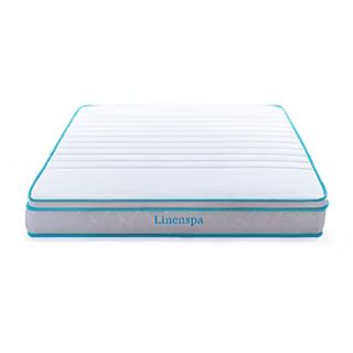 The Linenspa Memory Foam Hybrid Mattress on white background