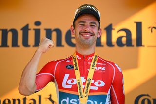 Victor Campenaerts after winning a stage in the 2024 Tour de France