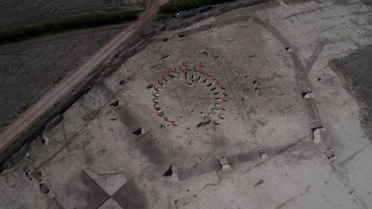 Archaeologists found a Bronze Age burial site at Wellwick Farm where high status individuals were buried around a central circular ditch.