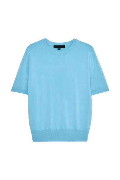 Zara, Plain Knit Basic Short Sleeve Top 