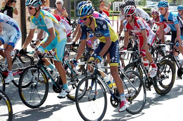 Alberto Contador (Saxo Bank-Tinkoff Bank) in the peloton