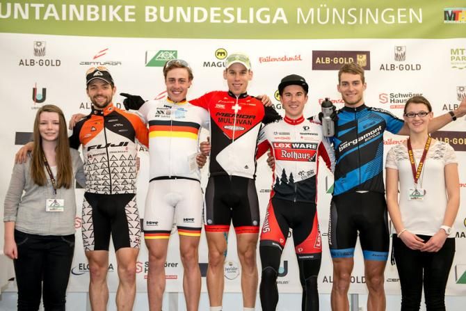 Men's eliminator podium in Muesingen