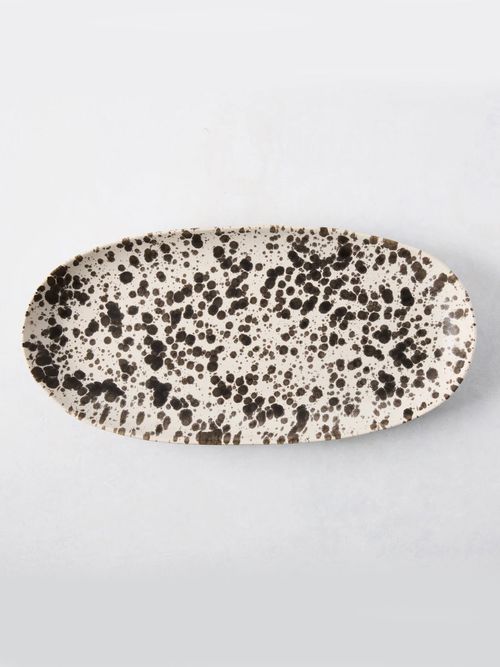 Nuno Splatter Stoneware Oval Serve Platter