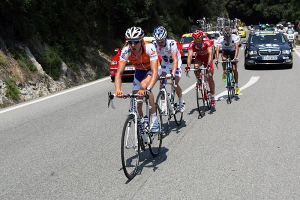 The break of the day contained Stef Clement (Rabobank), Jussi Veikkanen (Fran&ccedil;aise des Jeux), St&eacute;phane Aug&eacute; (Cofidis) and Cyril Dessel (AG2R La Mondiale).
