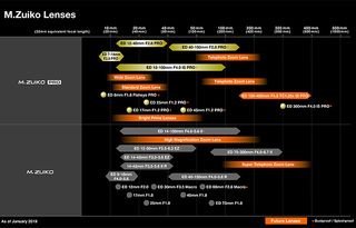 Olympus' lens roadmap shows a clear focus on professional users