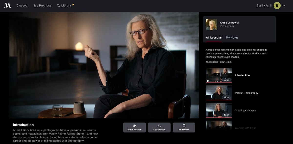 A photo or image of Annie Leibovitz&#039;s MasterClass