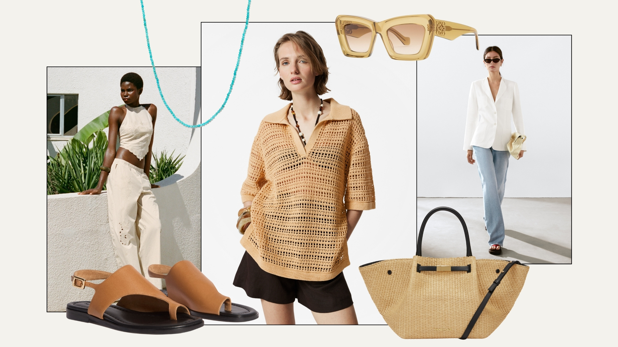 Looks and pieces from Zara, &amp; Other Stories, Massimo Dutti, ME+EM, Demellier, Mejuri, Loewe.