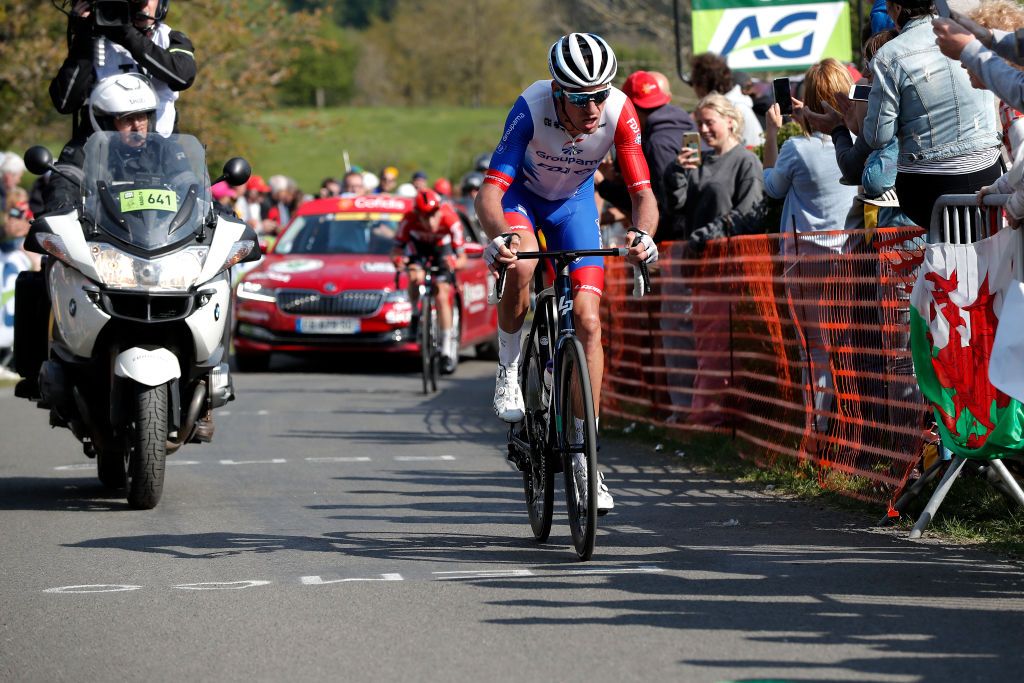 LIEGE BELGIUM APRIL 24 Bruno Armirail of France and Team Groupama FDJ attacks at the Cte de La Redoute 2277m during the 108th Liege Bastogne Liege 2022 Mens Elite a 2572km one day race from Lige to Lige LBL WorldTour on April 24 2022 in Liege Belgium Photo by Bas CzerwinskiGetty Images