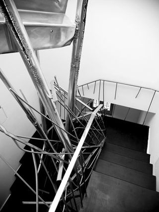 Staircase made up of steel