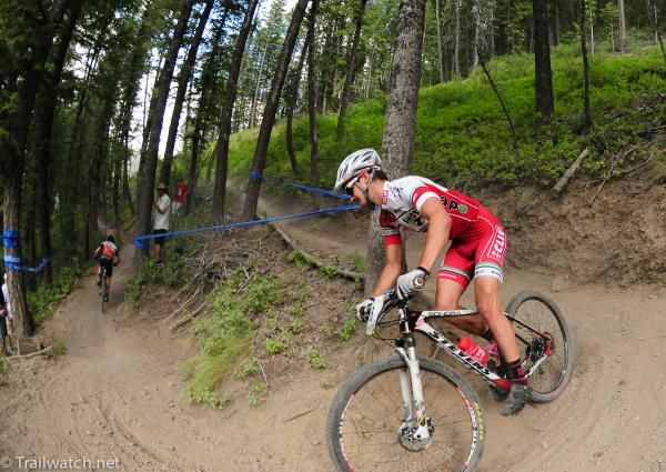 Mitch Hoke (Cliff Bar) rounds a switchback