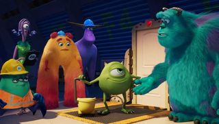 Screencap of Monsters at Work featuring Mike Wazowski and Sulley