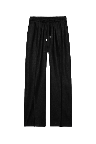 ZARA, Linen Blend Straight Pants