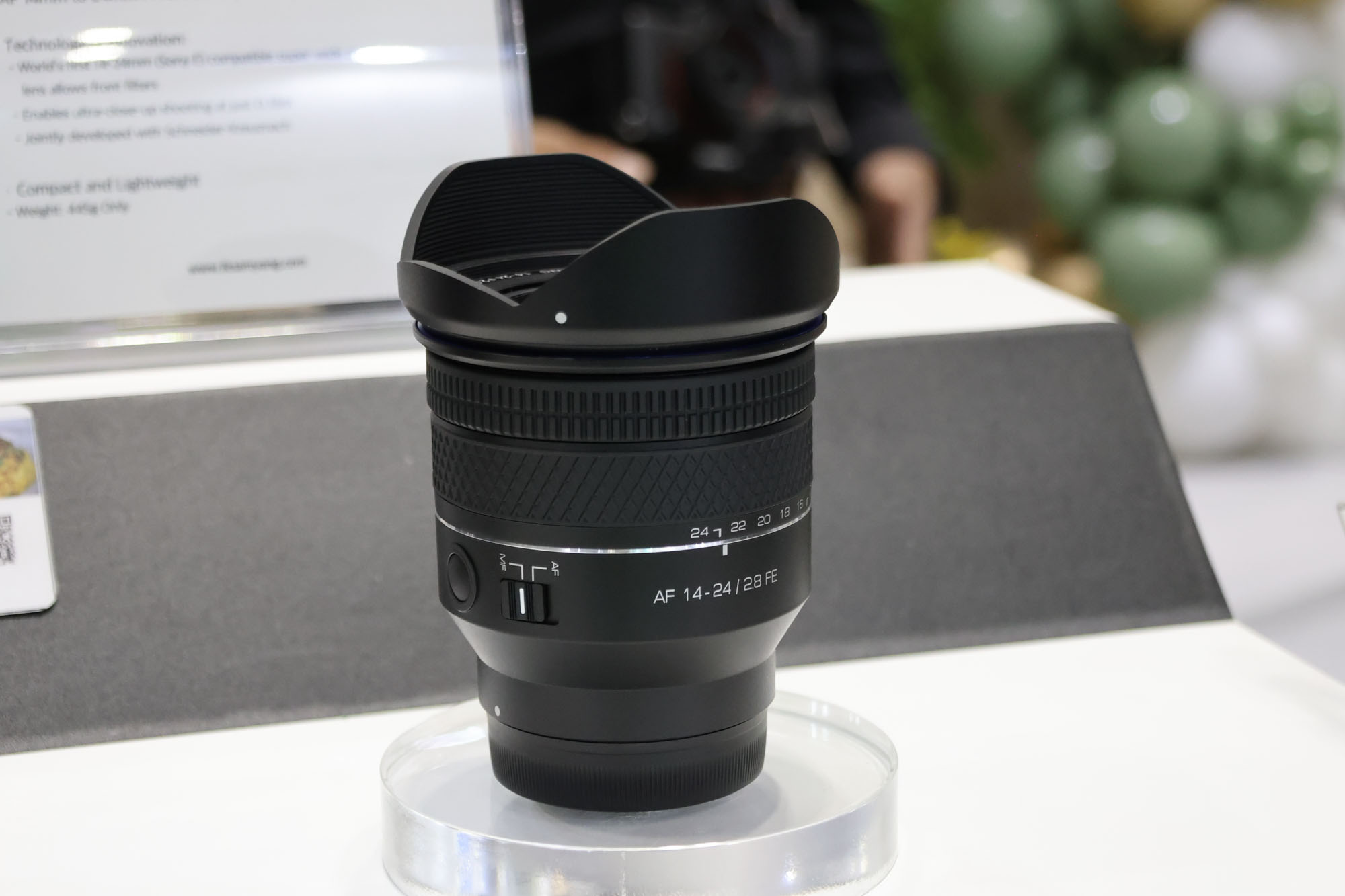 Samyang 14-24mm F2.8 lens for Sony cameras at the CP+ 2025 show