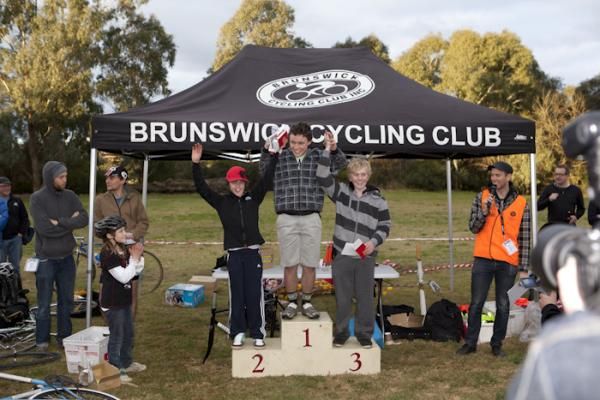 Stand and cheer - the kid's podium