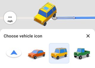 how to use google maps change vehicle