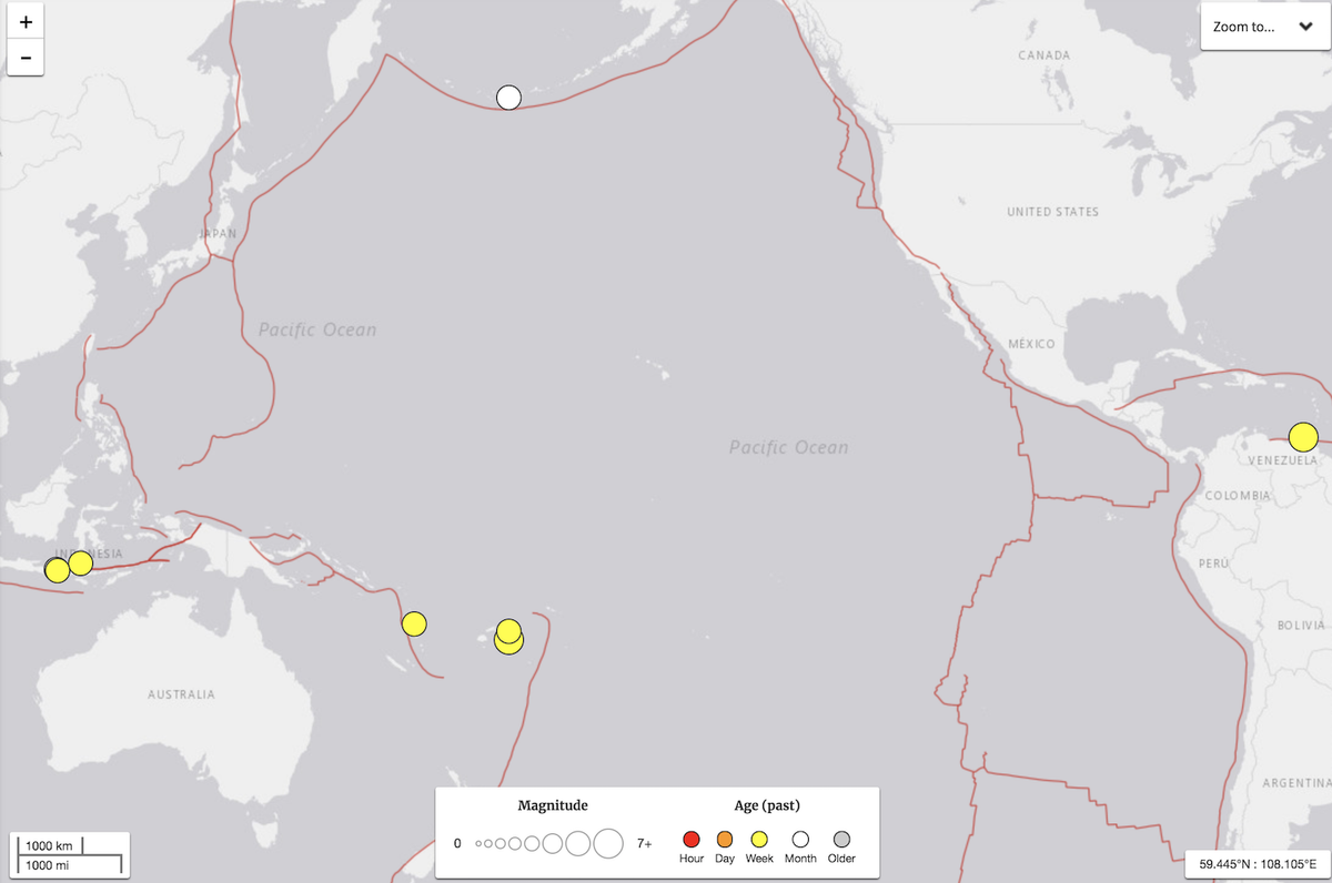 earthquake map