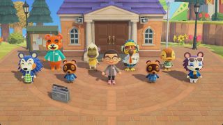 Animal Crossing New Horizons Group Stretching End