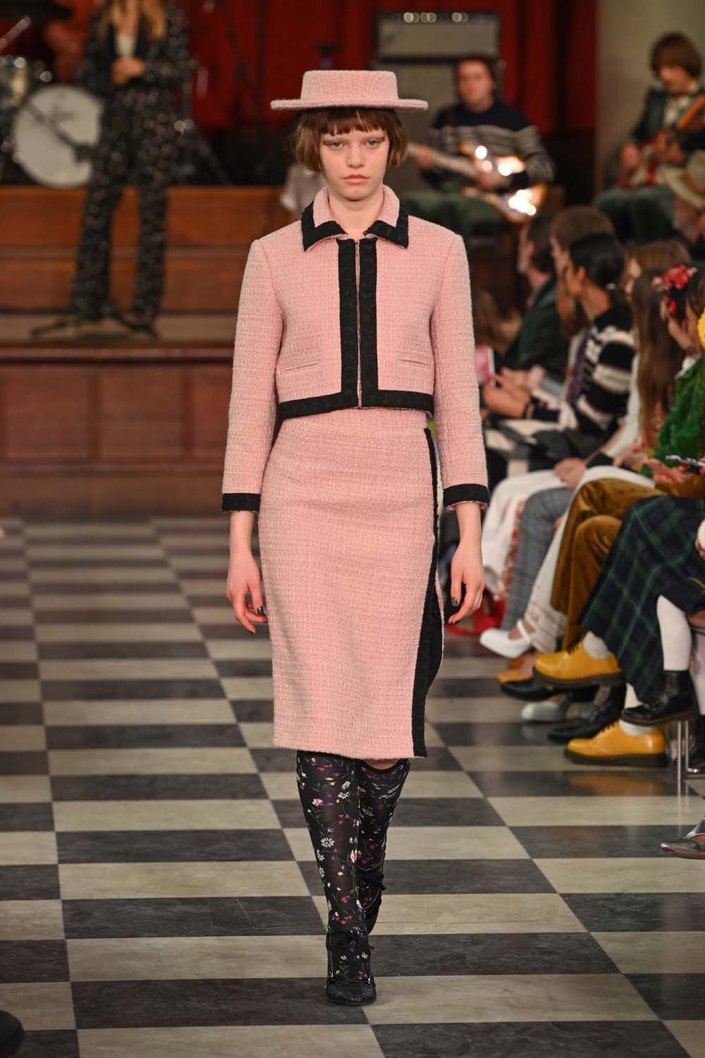 on the runway at London Fashion Week AW23