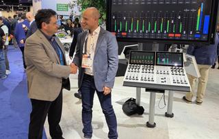 Marc Straehl, CEO of SLG Broadcast (left) and Martin Holovlasky, CTO of kronehit, at the 2026 NAB show.