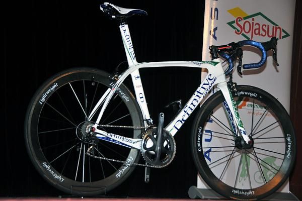 Teh team's sleek new Gitane road bike.