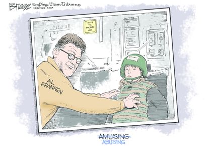 Political cartoon U.S. Al Franken sexual harrassment