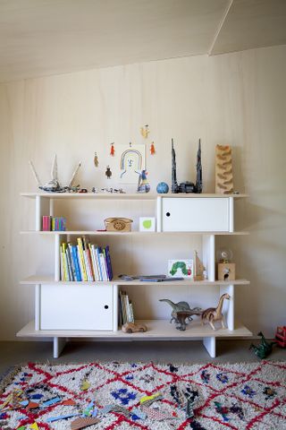 open toy storage with open shelving