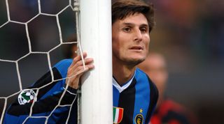 MILAN, ITALY - MARCH 11: Javier Zanetti of Inter Milan is seen during the Serie A match between Inter Milan and AC Milan at the Stadio Giuseppe Meazza on March 11, 2007 in Milan, Italy. (Photo by Etsuo Hara/Getty Images)
