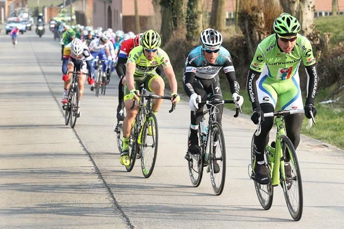 Peter Sagan (Cannondale) stretched the peloton out