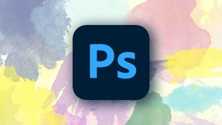 Photoshop brushes - The photoshop logo on a painted background.