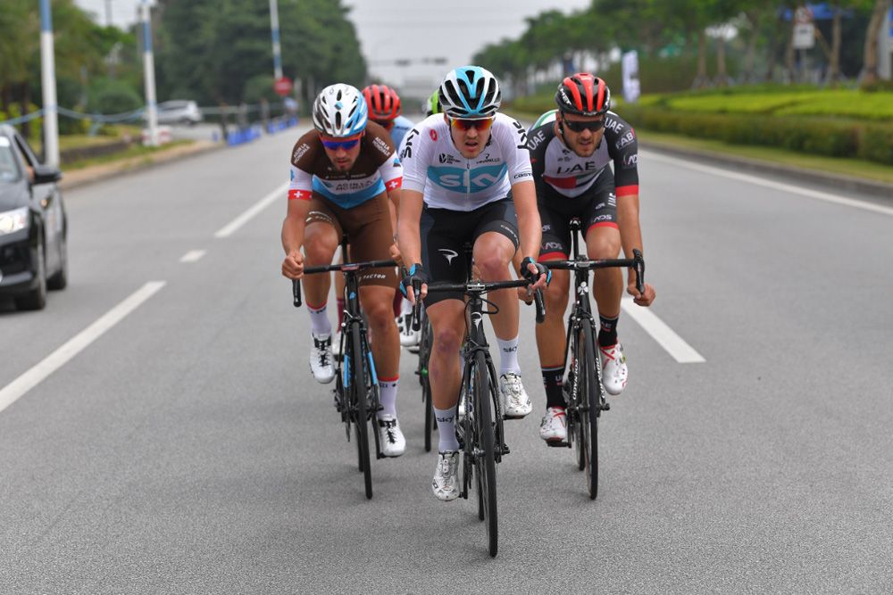 The break of the day included Pavel Sivakov (Team Sky)