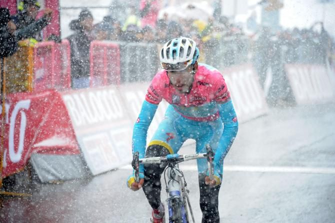 Vincenzo Nibali (Astana) crosses the line