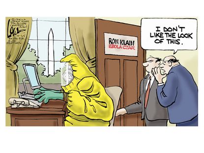 Editorial cartoon Ron Klain Ebola czar