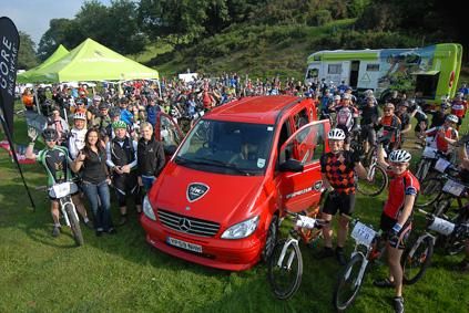 Riders amass for the start