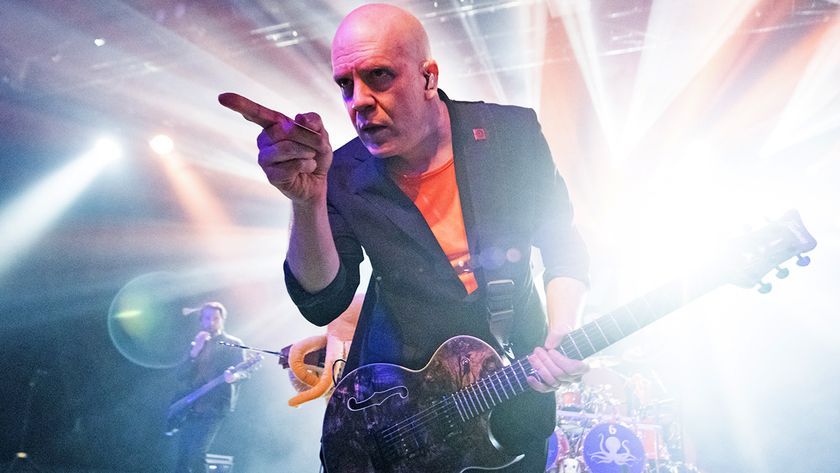 MADRID, SPAIN - MARCH 17: Canadian singer and guitarist Devin Townsend performs on stage at La Riviera on March 17, 2023 in Madrid, Spain. (Photo by Mariano Regidor/Redferns)
