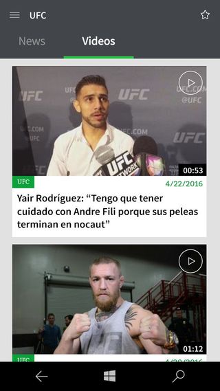 Univision Desportes for Windows 10 Mobile